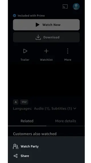 Watch amazon 2025 prime on phone
